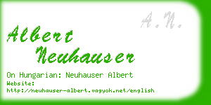 albert neuhauser business card